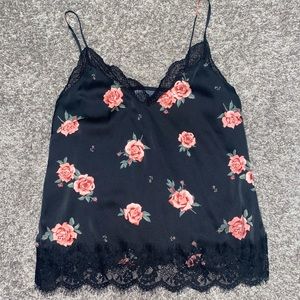 Black silky tank top